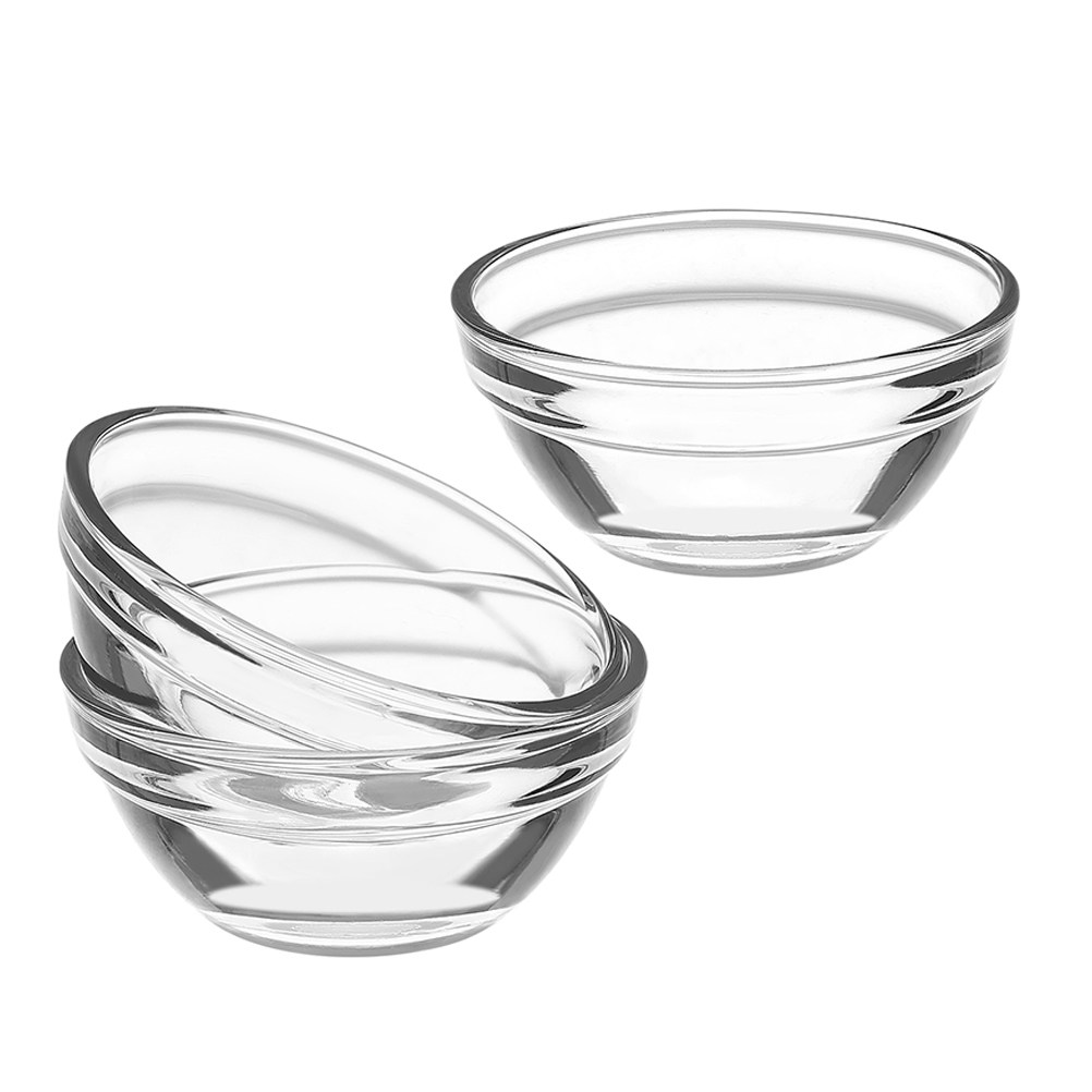 Food Prep Snacks - 3 Adet Küçük, Şeffaf Cam Puding
