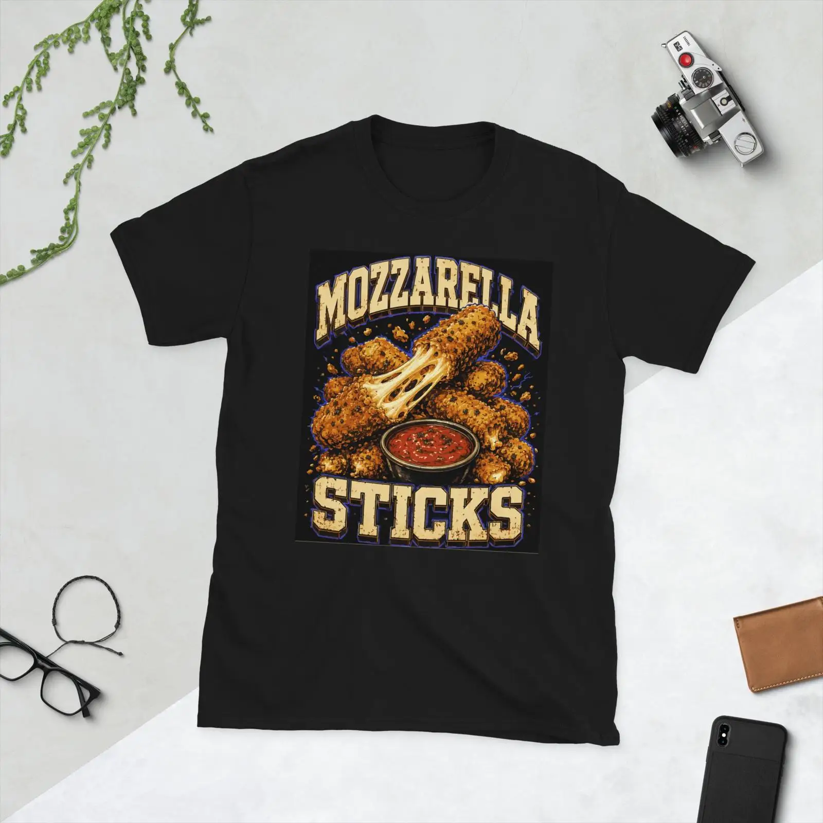 Foody Snacks - Retro Snack Lover Tişört Vintage Mozzarella