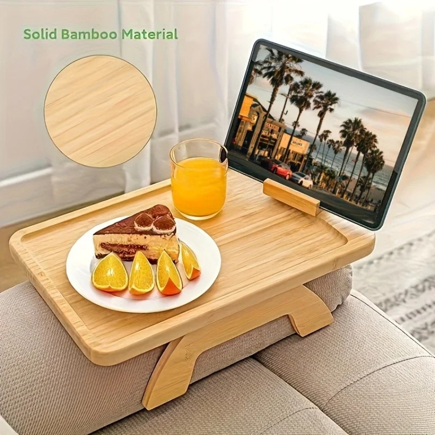 Food Snacks To Eat - Ahşap Katlanabilir Tepsi 360 Derece Dönebilen