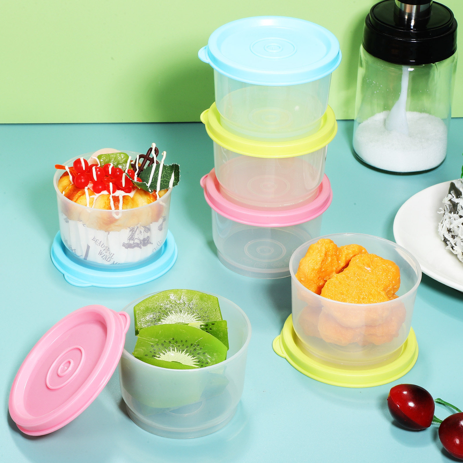 Food Prep Snacks - 6 Adet Küçük Kapaklı Yiyecek Saklama