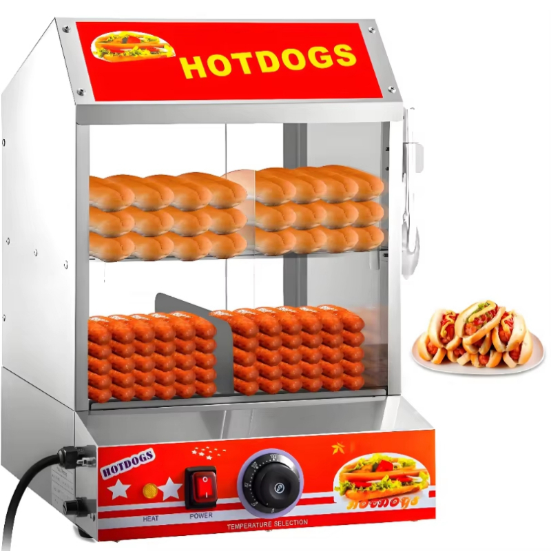 Food Processor Snacks - Ticari Otomatik Sosisli Sandviç Ekmek Isıtıcısı