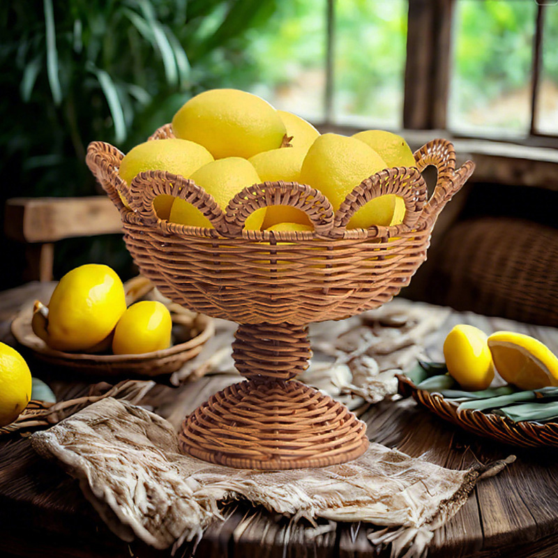 Rattan Kaide meyve kasesi High - Food Snacks With Fiber incelemesi ve fiyatı